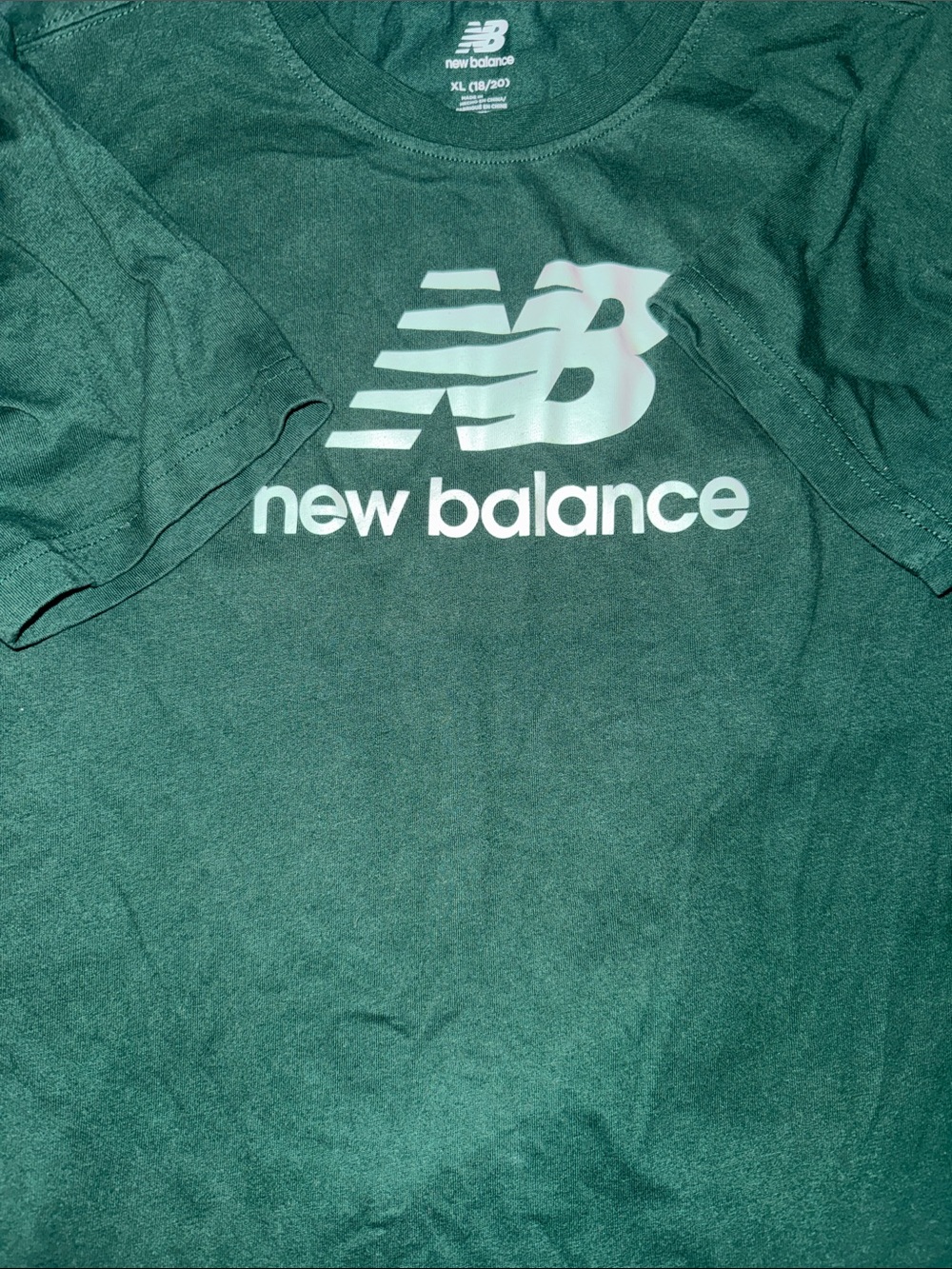 🏖️10 items for $20☀️ New Balance Kids Green Tee with White Logo